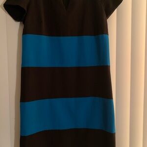 New York & Company Black and Blue Mini Dress